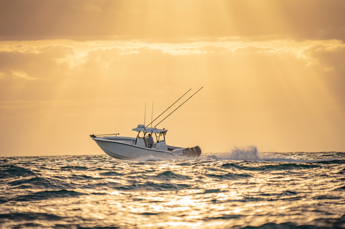 Yellowfin 34 Offshore Sunset