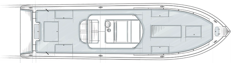 Yellowfin 36 Offshore layout